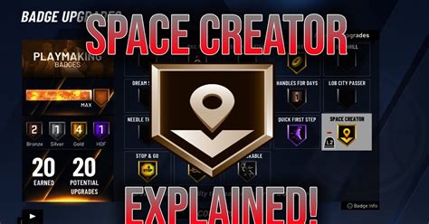 space creator 2k23|2k23 space creator badge.